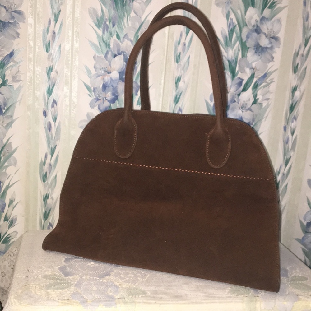 Chic Brown Suede Shoulder Bag